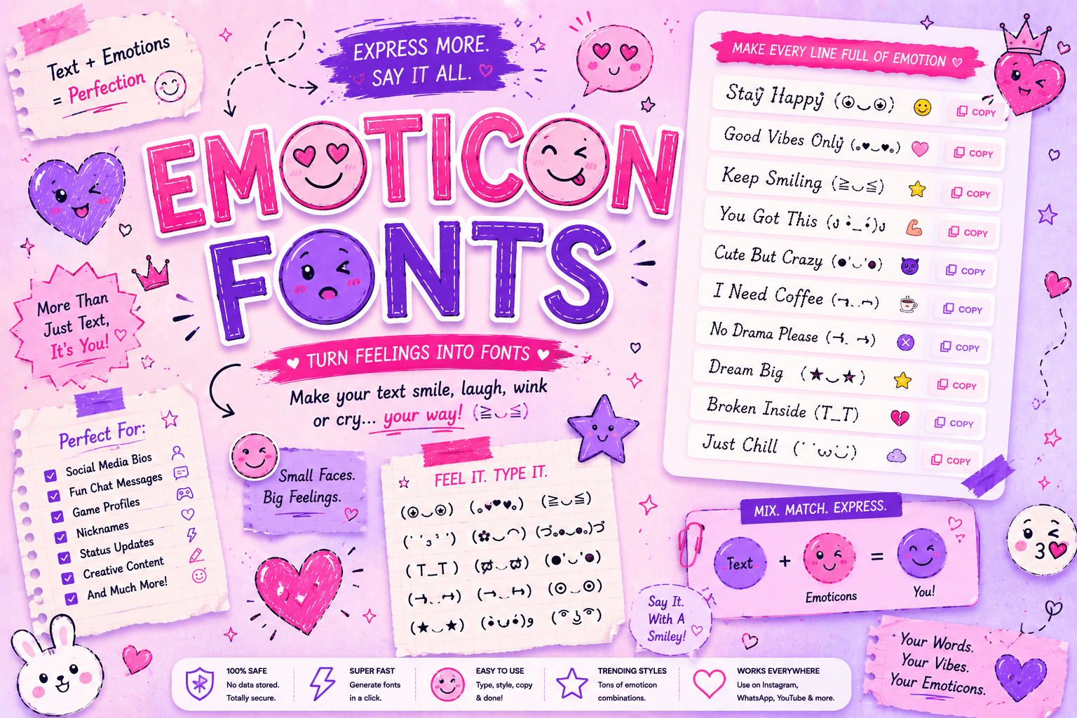 Emoticon Fonts preview