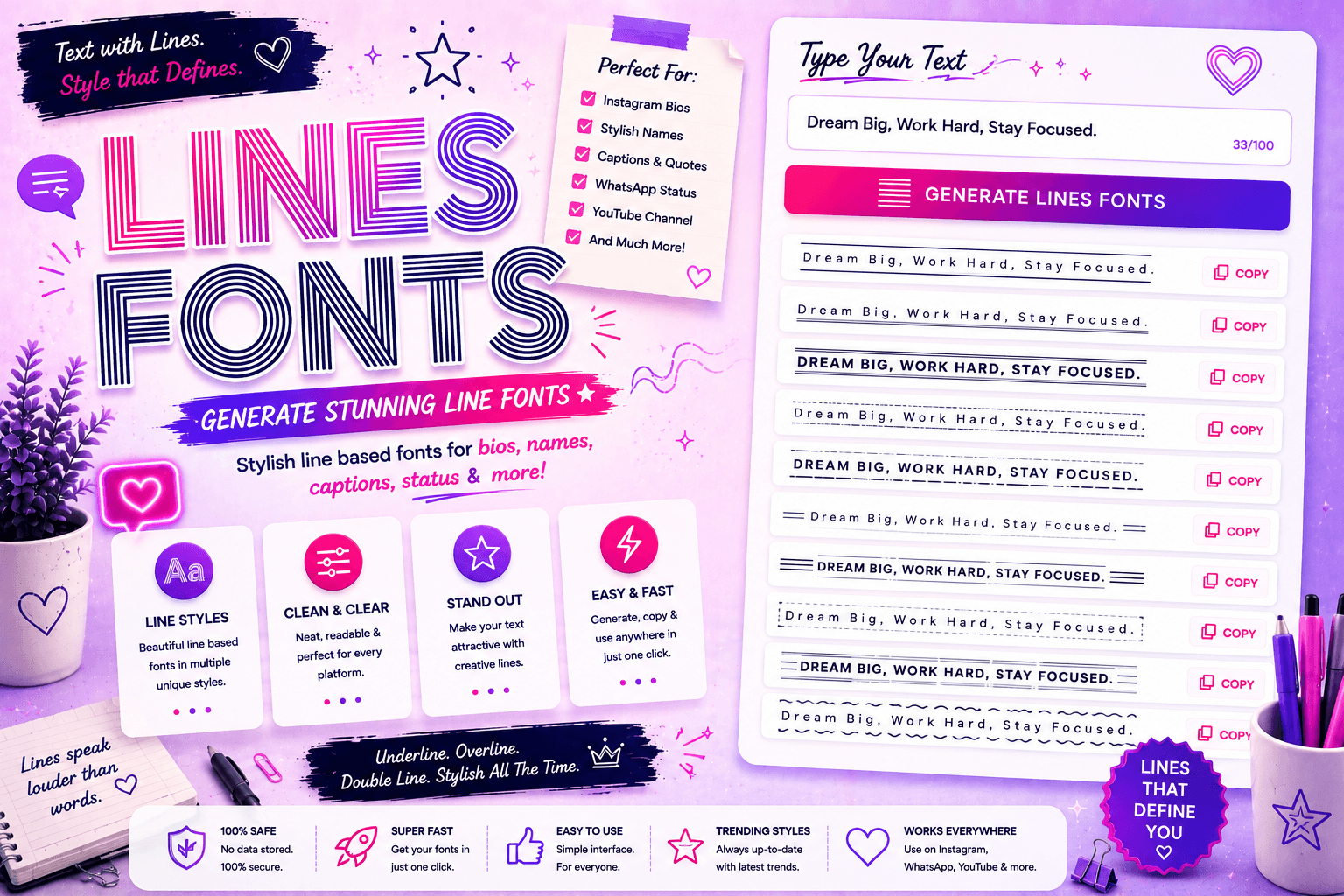 Lines Fonts preview