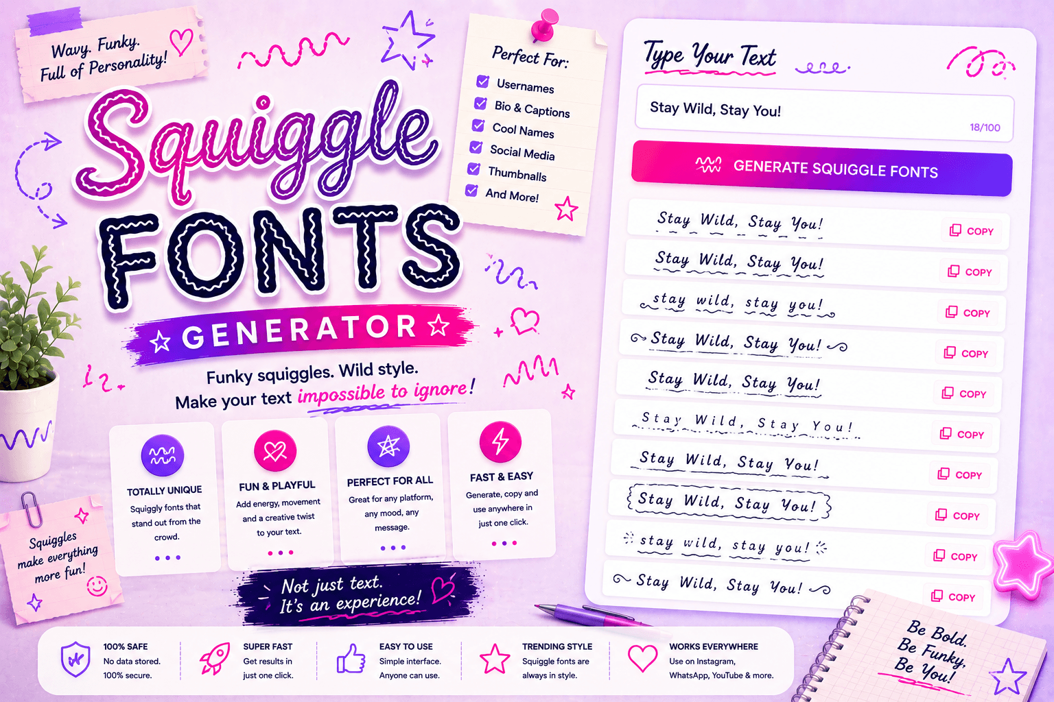 Squiggle Fonts preview